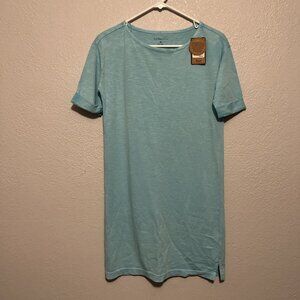 G.H. Bass & Co. Women Maui Blue Rolled Sleeve T Shirt Dress Size XS MSRP $78.00